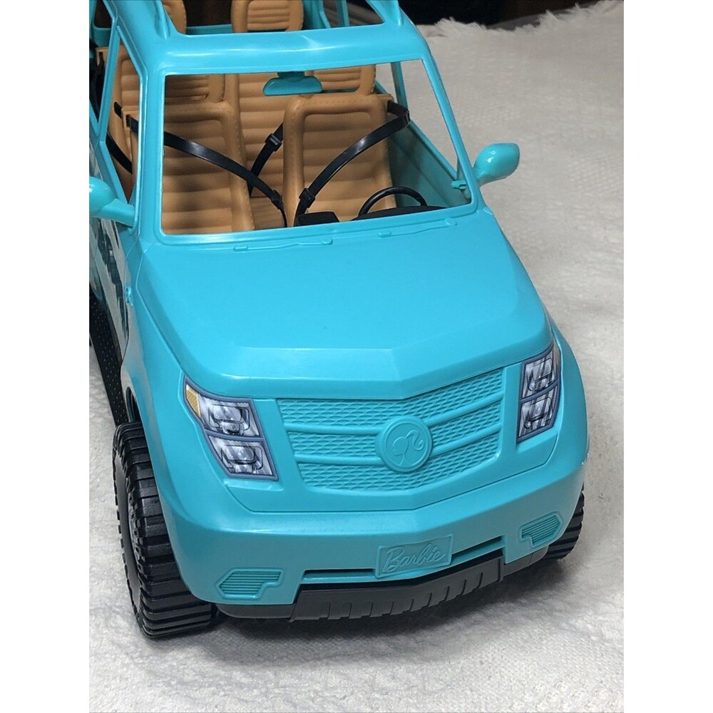 Barbie Mattel SUV Jeep Camping Fun 2016 Teal Off Road Mudding Car For 11.5” Doll - Picture 3 of 14